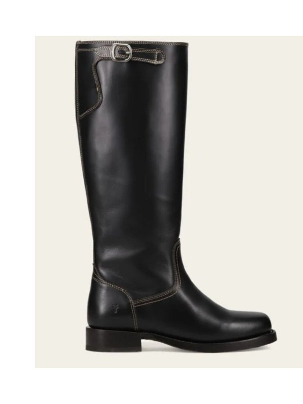 NEW Frye Campus Low Heel Riding Boots Festival Equestrian Black Twee Womens 6.5